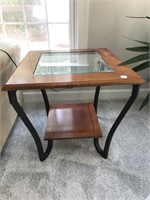 Glass Top End Table/Side Table