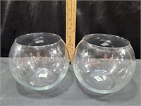 2 Glass Bowls 4 IN