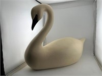 Large Folk Art Wooden Swan