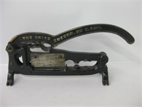 Antique "The Prize Cutter" Tobacco Cutter - S. Lee