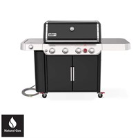 Genesis E-435 4-Burner Grill in Black  Side Burner