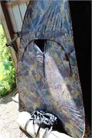 Camo tent and camp chair