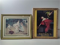 Wall Art, 2 PC's, Kids and Horse, Sauvions's