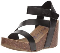 Blowfish Women's Hapuku Wedge Sandal, Black