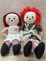 2- 24 inch Raggedy Ann dolls