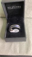Ed Jacobs Silver&Blue Ring Size 10
