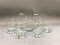 Glass Pitcher & Cups