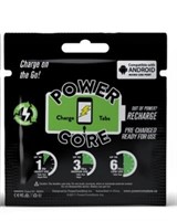 The PowerCore charge tab is a one time use cell