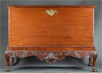 Irish George II mahogany chest on stand.