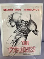 Iowa St vs Kansas Oct 13 1962 program