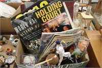 Box of Sports Collectibles