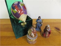 Christmas Nativity Figurines, Trinket Box &