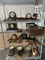 Assorted Clocks: Mantle, Wall, Cuckoo etc