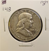1859 D Franklin Half Dollar