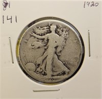 1920 90% Silver Walking Liberty Half Dollar