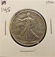 1944 90% Silver Walking Liberty Half Dollar