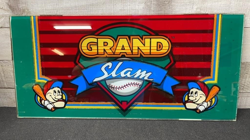 Grand Slam Video Lottery Terminal Back Glass 19.5"