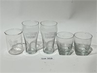 (5) Southern Comfort Glasses