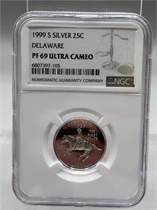 1999 NGC PF69 Ultra Cameo Delaware Silver Quarter