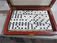 DOMINOS WITH LEATHER CASE