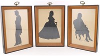 3 Silhouettes of the Lincolns & Madison