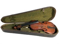 Antique Violin In Parts, Wood Case