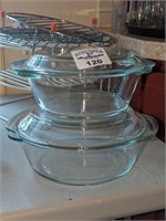 Glass casserole dishes and lids