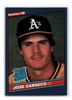 1986 Donruss Jose Canseco Rookie Card #39