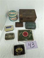 Lot of Antique Advertising Tins