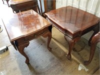 Lot with 2 beautiful  wooden finish tables ,  one