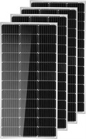 HQST 4pcs 100W 12V 9BB Solar Panel