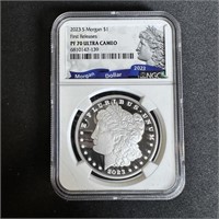 2023-S Silver Morgan First Release PF 70 Ultra Cam