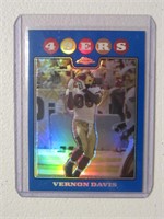 2008 TOPPS CHROME VERNON DAVIS BLUE REFRACTOR