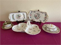 Divided Serving Dish Tidbit Trays Cup & Saucer ++
