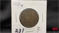 1900 large Canadian penny