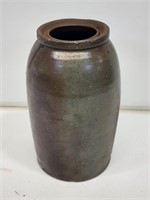 Early Gray Stoneware Wax Seal Jar