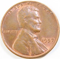 1957-D LINCOLN HEAD PENNY MINT ERROR "BIE"