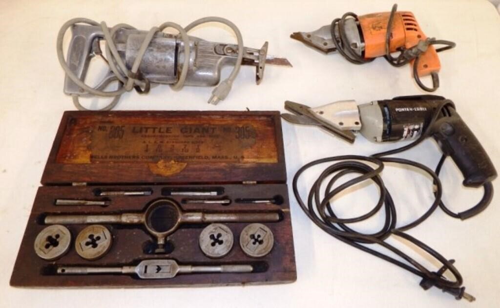 Metal Cutting Shears, Tap & Die Set & Sawzall