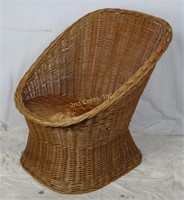 Mid Century Bamboo Heavy Rattan Wicker Chair