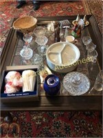 Assortment of glassware and collectibles