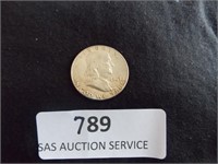 1963D  Benjamin Silver Half Dollar