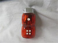 UNUSUAL VINTAGE RED DICE LIGHTER