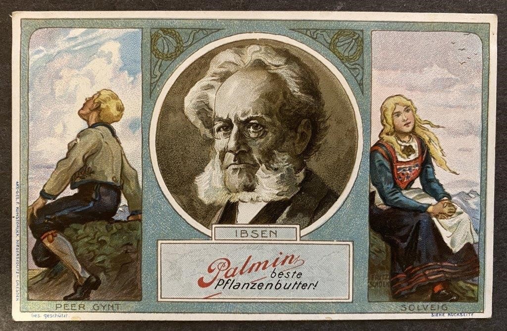 Author, HENRIK IBSEN: Rare PALMIN Trade Card 1900