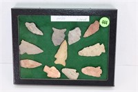 NATIVE AMERICAN ARTIFACTS W/ DISPLAY CASE 6 X 8