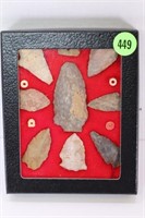 NATIVE AMERICAN ARTIFACTS W/ DISPLAY CASE 4.5X5.5