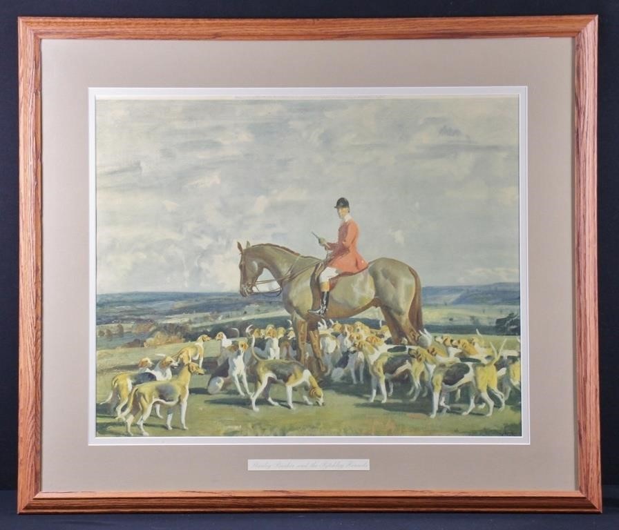 A. M 'Stanley Barker & Hounds' Lithograph Print