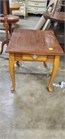 NICE ONE DRAWER END TABLE- QUEEN ANNE LEGS