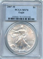 2007-W Silver Eagle PCGS MS-70