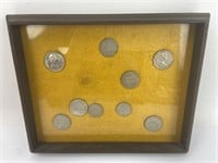 Framed Jamaican Coin Currency