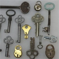 Collection of Vintage Keys & Miniature Padlocks